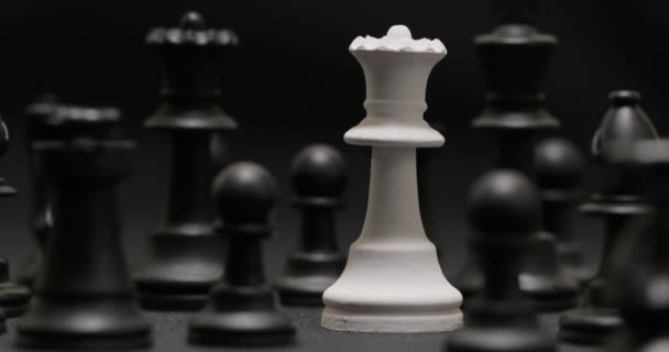 Colorful Chess Grey Background Close — Stock Video