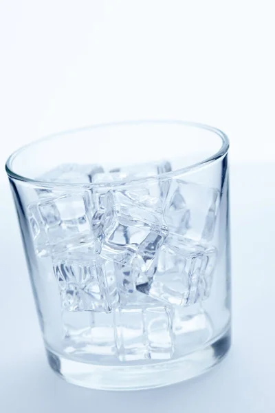 Glass Ice Cubes Close View — Stock Photo, Image