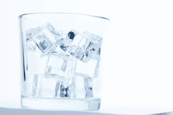 Glass Ice Cubes Close View — Stock Photo, Image