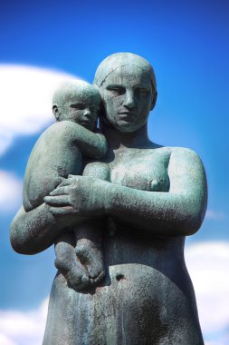 Editoryal Oslo, Norveç - 18 Ağustos 2016: Vigeland, heykeller