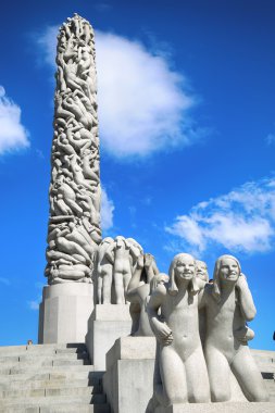 Editoryal Oslo, Norveç - 18 Ağustos 2016: Vigeland, heykeller