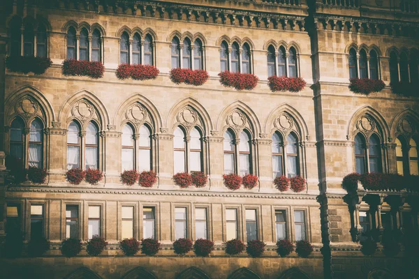 Rathaus a Vienna, Austria (foto d'epoca ) — Foto Stock