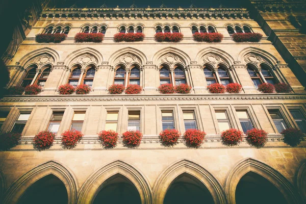 Rathaus a Vienna, Austria (foto d'epoca ) — Foto Stock