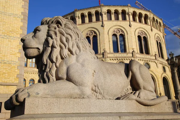 Norwegian parliament Storting Oslo in central Oslo, Norway — Stock Photo, Image