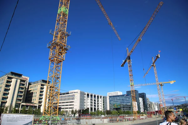 Oslo, Norge - 17 augusti 2016: En byggarbetsplats i Bjorvik — Stockfoto