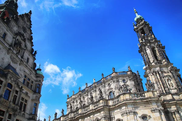 Katholische Hofkirche, Schlossplatz em Dresden, Estado da Saxónia , — Fotografia de Stock