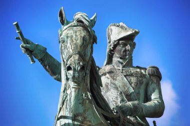 İsveç'in Stockholm, S Charles Xiv John eski Kral heykeli