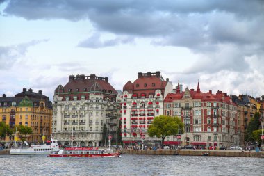 Stockholm, İsveç - 20 Ağustos 2016: Birçok kişi yürüyüş ve ziyaret edin 