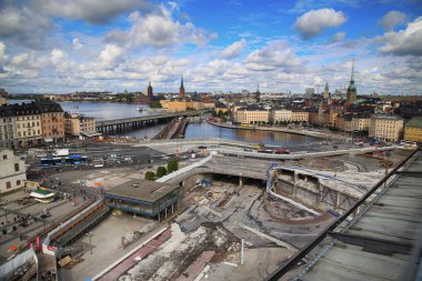 Stockholm, İsveç - 20 Ağustos 2016: Hava görünümünü Stockholm fr