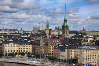 Stockholm, İsveç - 20 Ağustos 2016: Hava görünümünü Stockholm fr