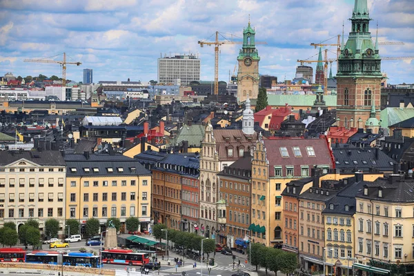 STOCKHOLM, SWEDEN - AUGUST 20, 2016: Aerial view of Stockholm fr — Stock Photo, Image