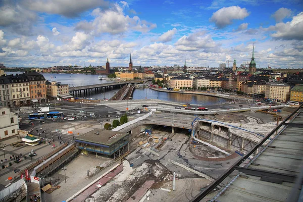 STOCKHOLM, SWEDEN - AUGUST 20, 2016: Aerial view of Stockholm fr Stock Image