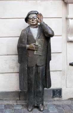 Stockholm, İsveç - 19 Ağustos 2016: Evert Taube Anıtı (1890-