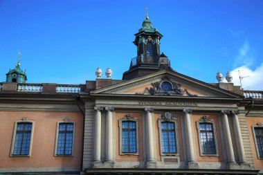 Stockholm, İsveç - 19 Ağustos 2016: İsveç Akademisi ve Nob