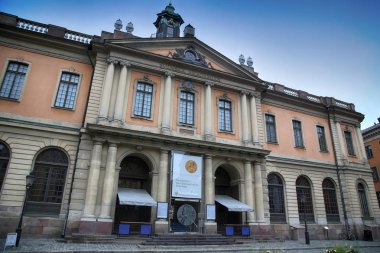 Stockholm, İsveç - 20 Ağustos 2016: İsveç Akademisi ve Nob