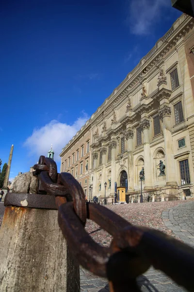 Stockholm, Zweden - 19 augustus 2016: Uitzicht op het Koninklijk Paleis, l — Stockfoto