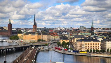 Strandvagen street, Stockholm, İsveç görüntülemek