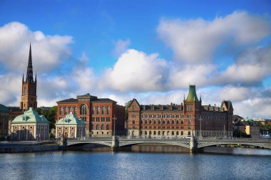 Stockholm, İsveç - 19 Ağustos 2016: Güzel görünümünü Kilisesi RI