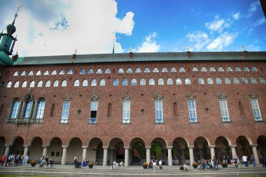 Stockholm, İsveç - 20 Ağustos 2016: Turist yürümek ve Tanrı'nın askerleri ziyaret