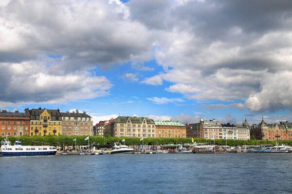 STOCKHOLM, SWEDEN - AUGUST 20, 2016: Many people walk and visit 