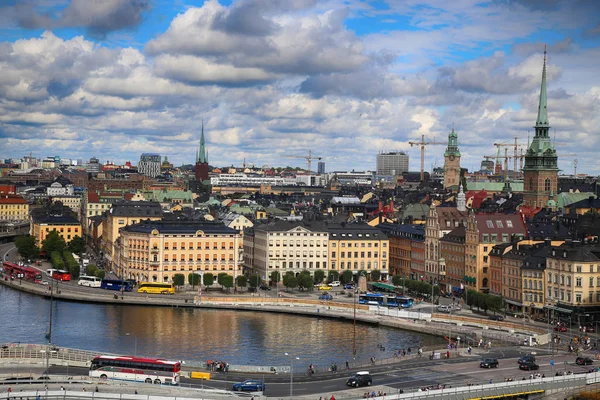 СТОКГОЛЬМ, ШВЕДЕН - 20 августа 2016 года: Вид с воздуха на Стокгольм — стоковое фото