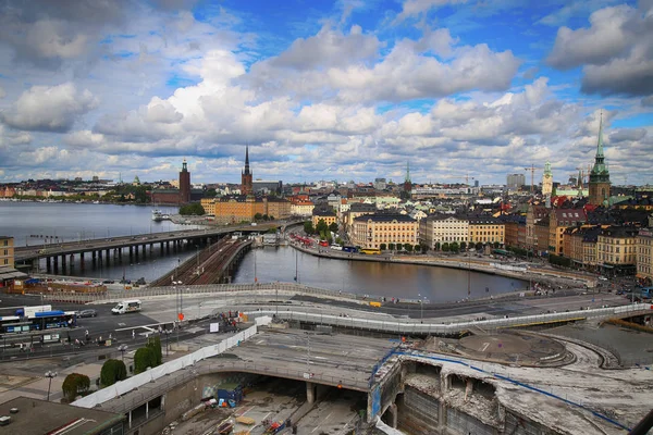 Stockholm, İsveç - 20 Ağustos 2016: Hava görünümünü Stockholm fr — Stok fotoğraf