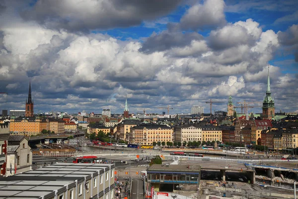 Stockholm, İsveç - 20 Ağustos 2016: Hava görünümünü Stockholm fr — Stok fotoğraf