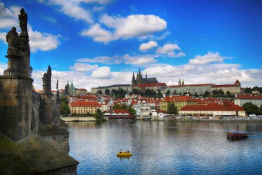 Prague, Çek Cumhuriyeti - 23 Ağustos 2016: panoramik St. 
