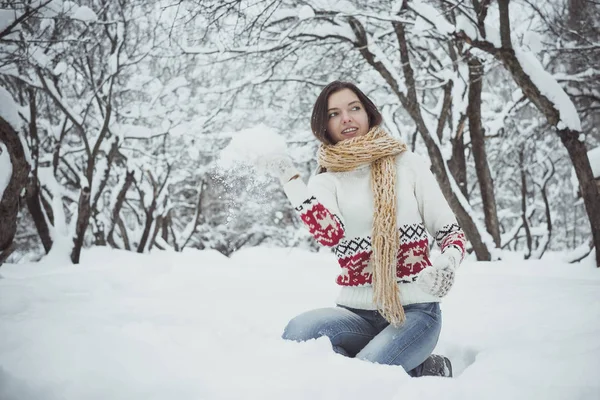 Juego en bolas de nieve —  Fotos de Stock