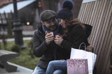 Alışveriş çift kahve içme