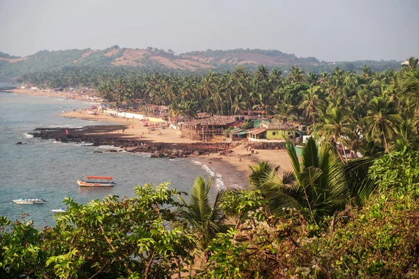 Spiagge Natura Del Nord Goa Spiaggia Anjuna Dalle Colline — Foto Stock