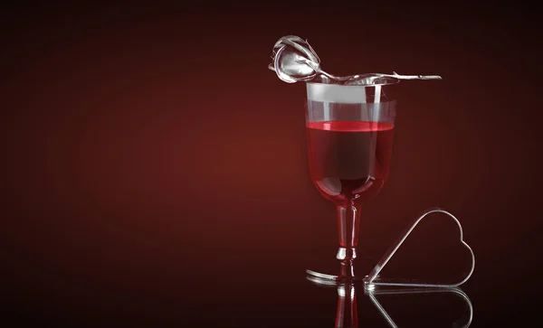 Composition avec vin rouge dans les verres , — Photo