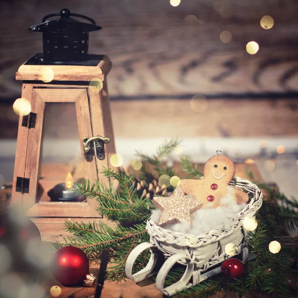 Fondo de Navidad con decoración de Navidad —  Fotos de Stock