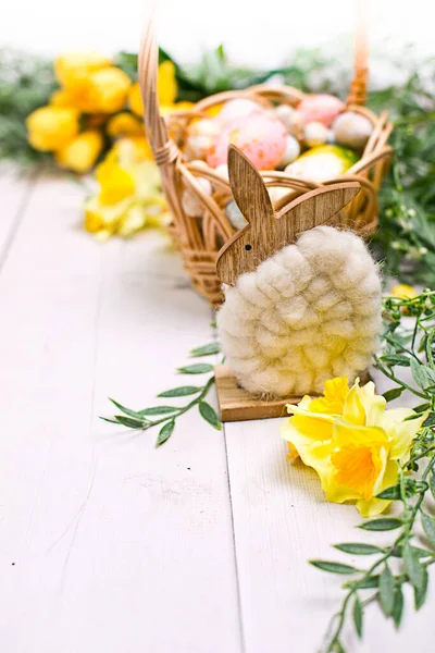 Easter Decoration Whie Background — Stock Photo, Image