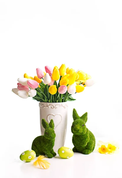 Easter Decoration White Background — Stock Photo, Image