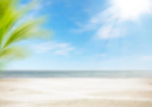 Verschwommenes Meer Und Sand Sommer Für Abstrakten Hintergrund — Stockfoto