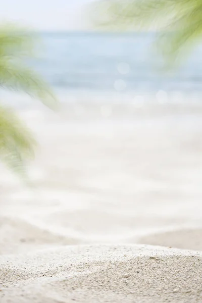 Verschwommenes Meer Und Sand Sommer Für Abstrakten Hintergrund — Stockfoto