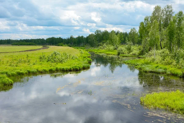 Řeka Ekitag, oblasti Kemerovo — Stock fotografie