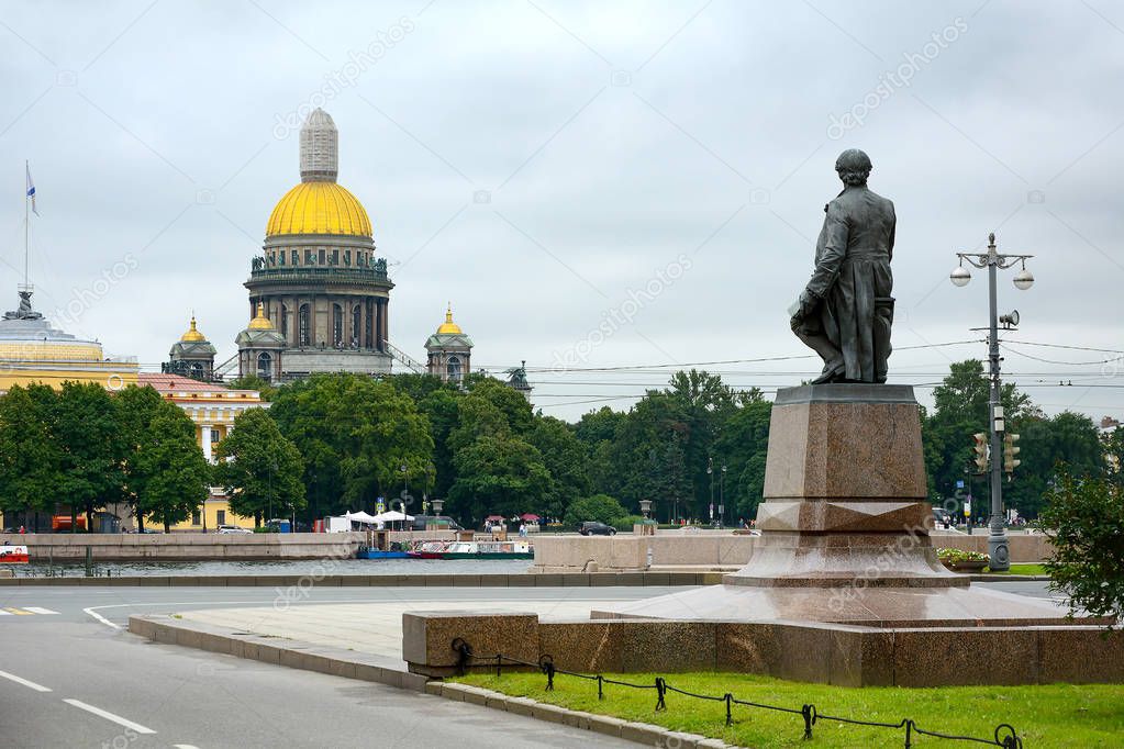 St. Petersburg, view across the Neva river