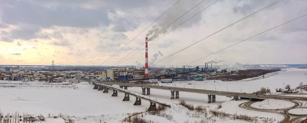 Panoramic view of the city of Kemerovo — Stock Photo, Image