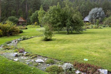 Botanik bahçesinin iyi hazırlanmış ve donanımlı bir bölümü.