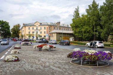 Pskov, Sovetskaya ve Sverdlov caddelerinin kesiştiği yer.