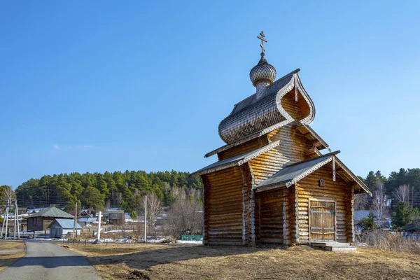 Capilla ortodoxa de la Natividad en el pueblo de Ust-Pisanaya — Foto de Stock