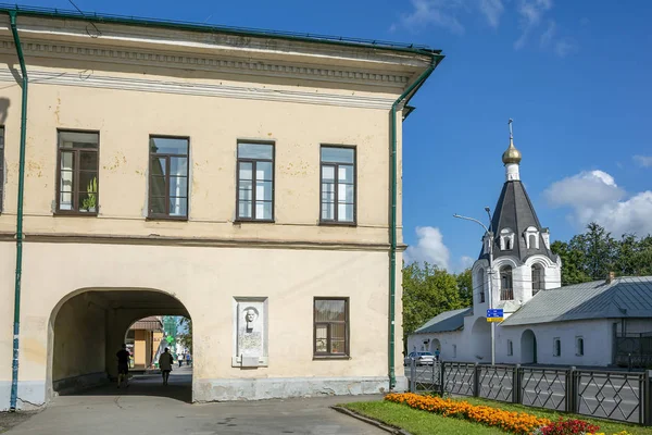 Psków, były dom ziemianina Brilkina na Sovetskaya s — Zdjęcie stockowe