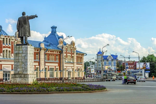 Tomsk Russia July 2007 Lenin Square City Center Active Urban — Stock Photo, Image