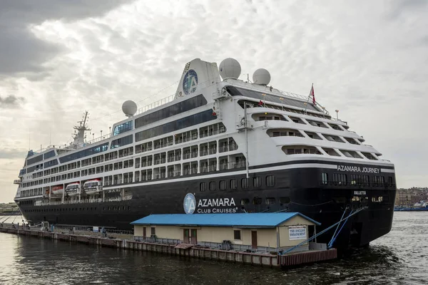 Sankt Petersburg Russland August 2019 Kreuzfahrtschiff Der Angliyskaya Uferpromenade Sankt — Stockfoto
