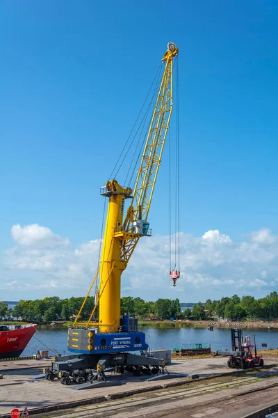 Vyborg Chargement Engrais Minéraux Sur Cargo Dans Port — Photo