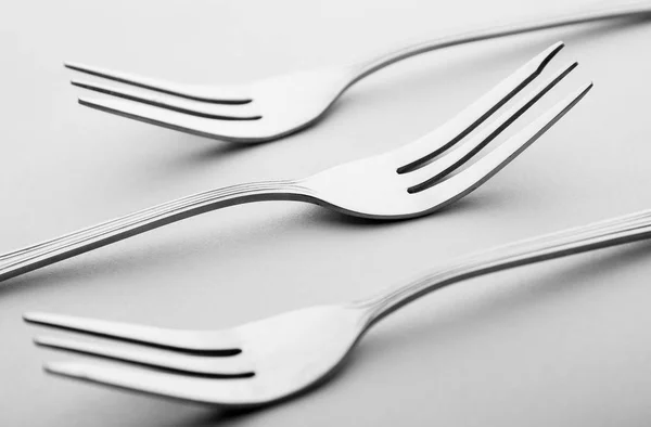 Three forks isolated on white Royalty Free Stock Photos