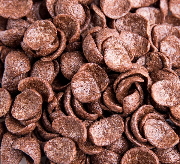 Σωρός από νιφάδες σοκολάτας πρωινό — Φωτογραφία Αρχείου
