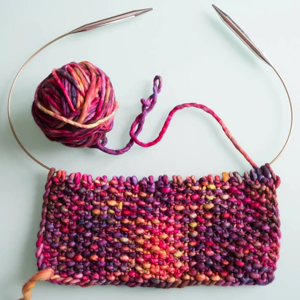 Knitting Aksesoris. Bola Yarn — Stok Foto